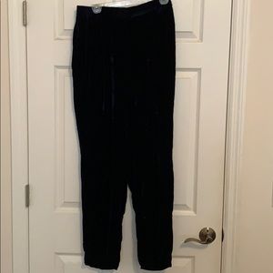 Elisabeth elastic waist blue velvety pant